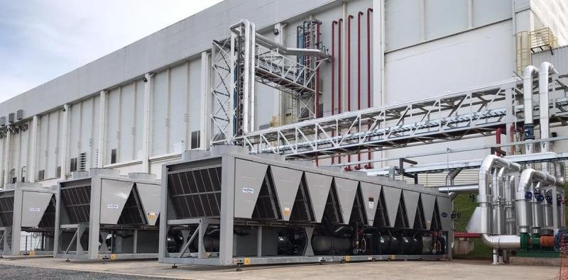 Chillers industriais Carrier para sistema de ar-condicionado