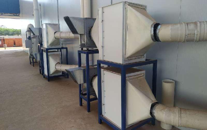 Sistema de exaustão e ventilação para indústria cosmética